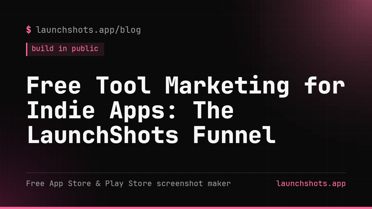 Free Tool Marketing for Indie Apps: The LaunchShots Funnel