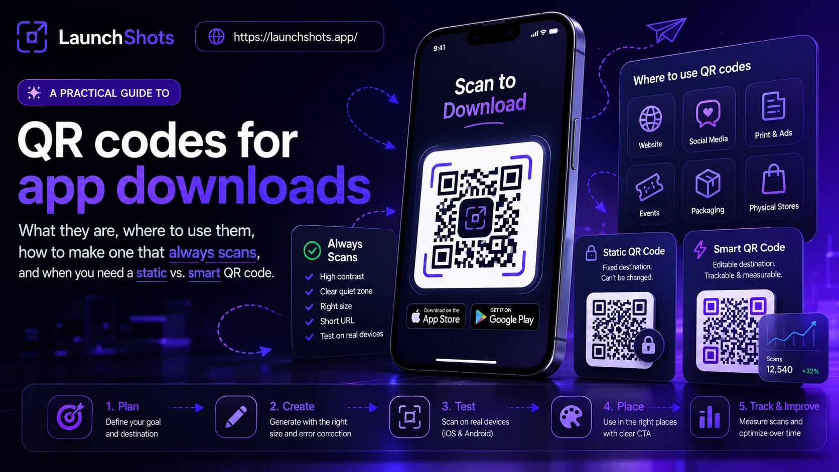 How to make a QR code for your app (App Store & Google Play)