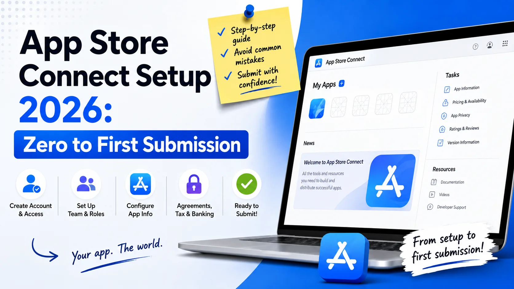 App Store Connect Setup 2026: Zero to First Submission