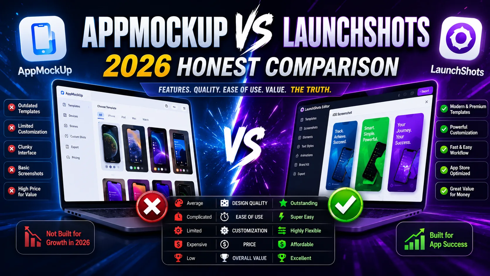 AppMockUp vs LaunchShots: 2026 Honest Comparison
