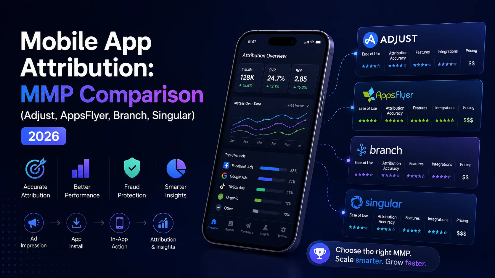 Best MMP 2026: Adjust vs AppsFlyer vs Branch vs Singular